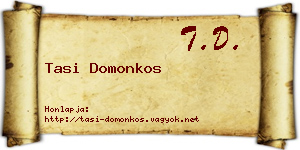 Tasi Domonkos névjegykártya
